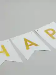 Белый гирлянда растяжка из букв "Happy Birthday", гирлянда С Днем Рождения, 16*20 см