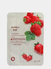 Тканевая маска для лица с экстратом клубники Strawberry Rejuvenating Facial Mask, 30мл
