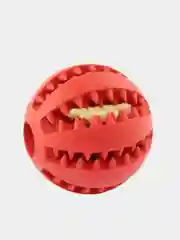 Красный игрушка для собак и кошек 2 в 1, мяч для чистки зубов и кормушка