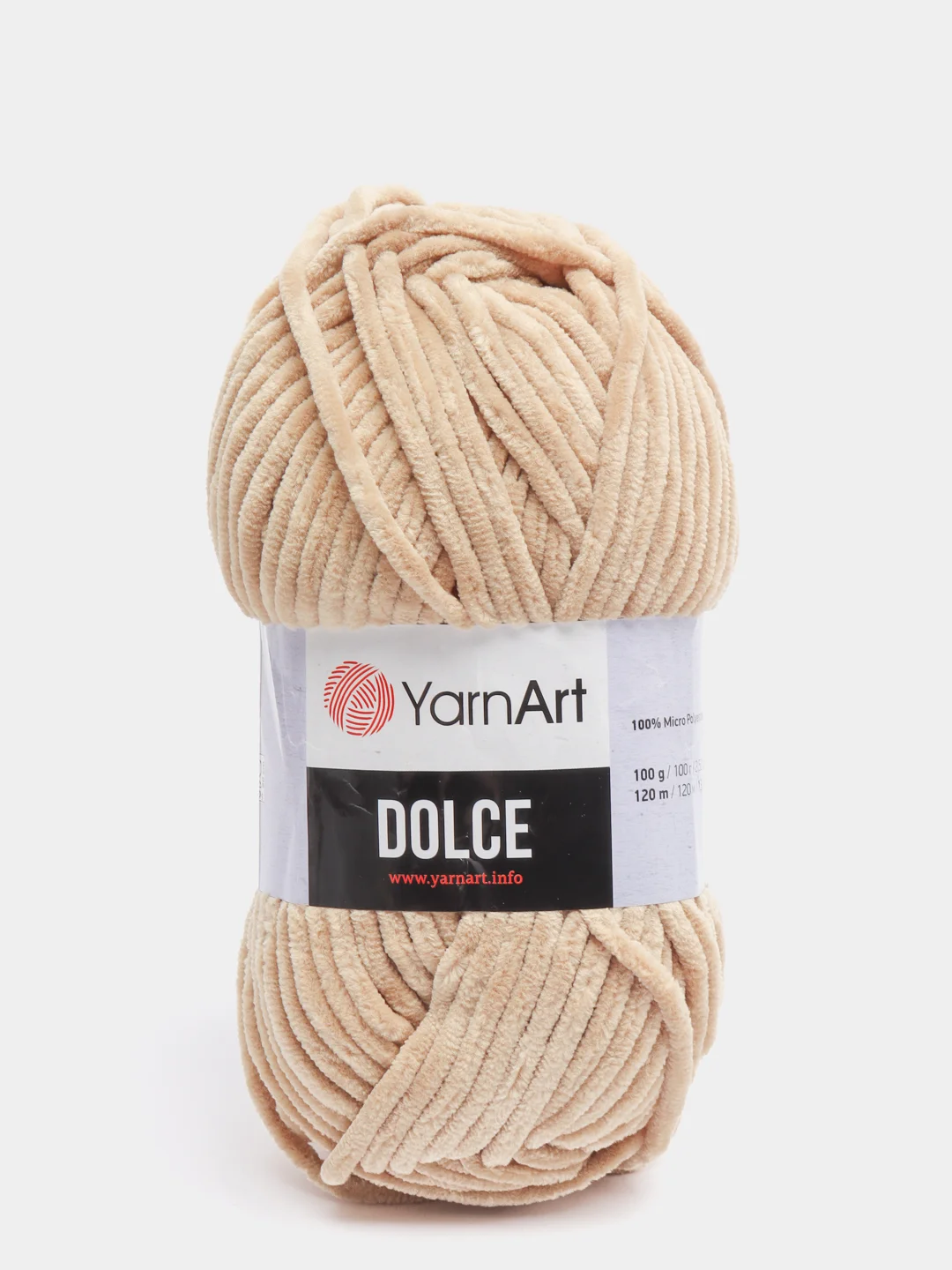 Кремовый пряжа плюшевая YarnArt Dolce (ЯрнАрт Дольче)
