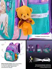 Зеленый школьный рюкзак детский