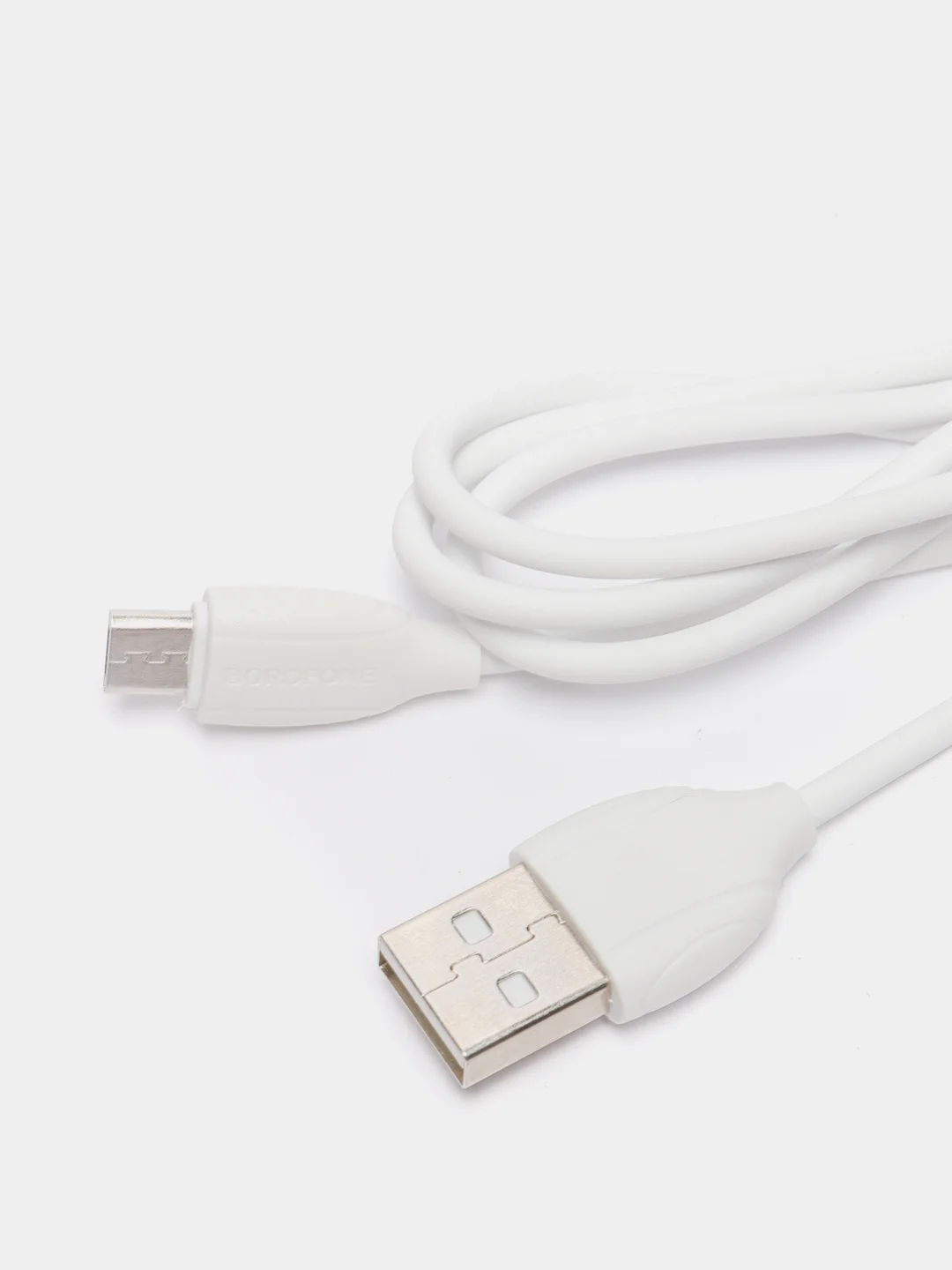 Белый кабель зарядный Borofone BX19 Micro-USB для android