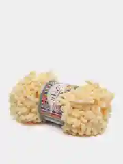 Светло-жёлтый пряжа Alize Puffy Fine, маленькие петельки, микрополиэстер, 100 г, 14 м