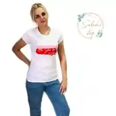 Белый футболка с принтом, женская