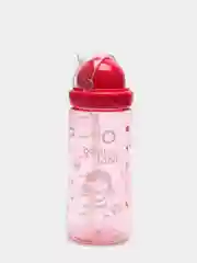 Розовый поильник Baby Land с трубочкой, 300 ml