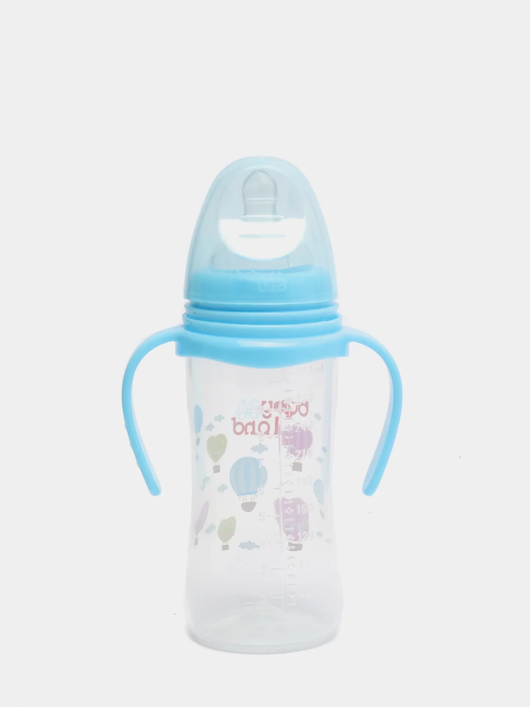 Голубой бутылочка Baby Land 300мл с широким горлом и силиконовой анатомической соской Air System