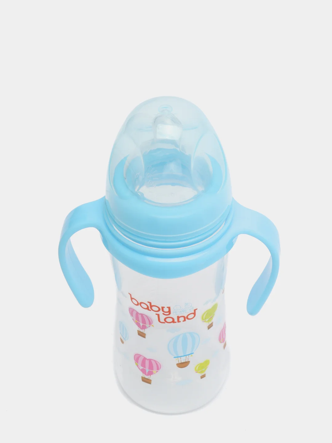 Голубой бутылочка Baby Land 300мл с широким горлом и силиконовой анатомической соской Air System