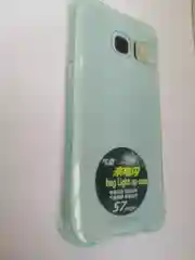 Голубой чехол-накладка Samsung/Самсунг S7 EDGE, усиленный с подсветкой