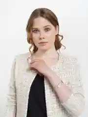 Серебряный браслет с четырехлистниками и круглыми колокольчиками
