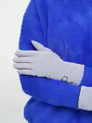 Розовый женские перчатки с меховым подкладом и сенсорным пальцем