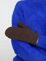 Коричневый женские вязаные варежки