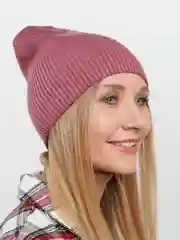 Коралловый меланж шапка демисезонная Vepanso, весна осень