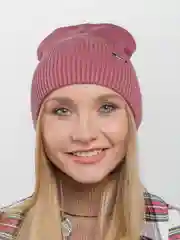 Коралловый меланж шапка демисезонная Vepanso, весна осень