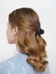Черный заколка-краб для волос