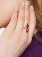 Кольцо "Гранатовый цвет", Xuping