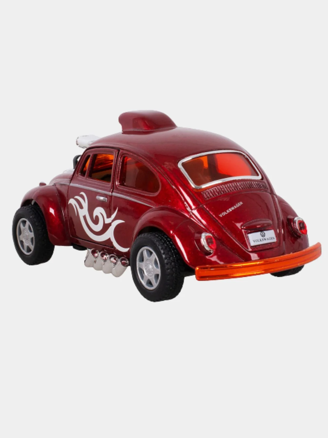 Вишнёвый машинка металлическая Kinsmart Volkswagen Beetle Custom Dragracer KT5405D, 1:32