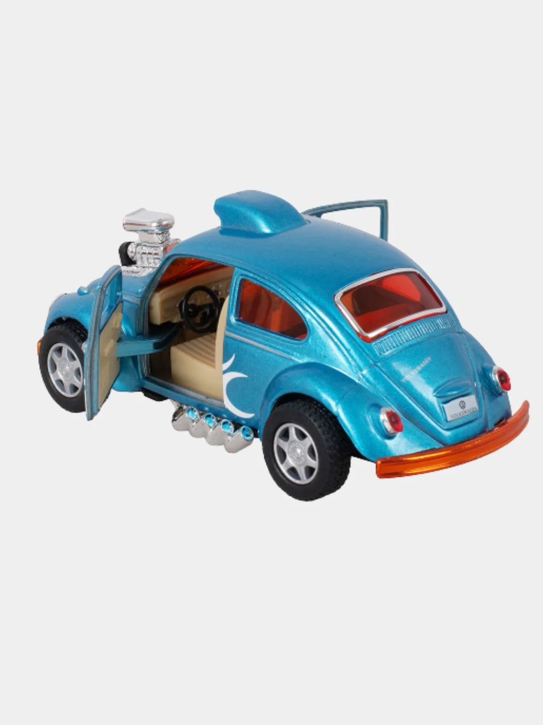 Вишнёвый машинка металлическая Kinsmart Volkswagen Beetle Custom Dragracer KT5405D, 1:32