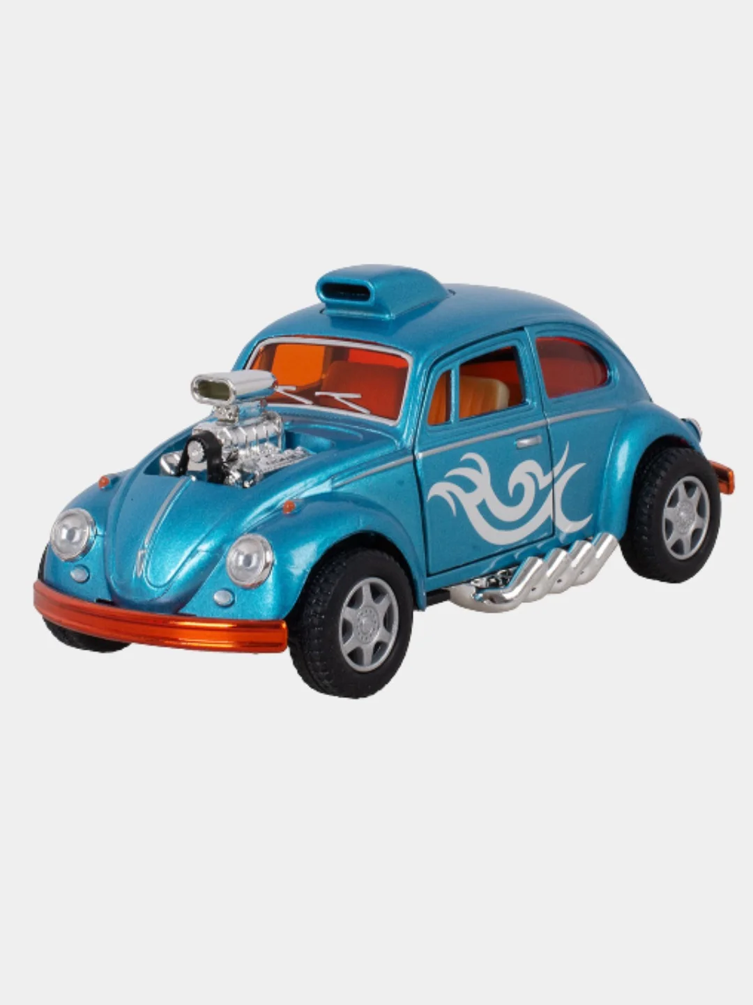 Вишнёвый машинка металлическая Kinsmart Volkswagen Beetle Custom Dragracer KT5405D, 1:32
