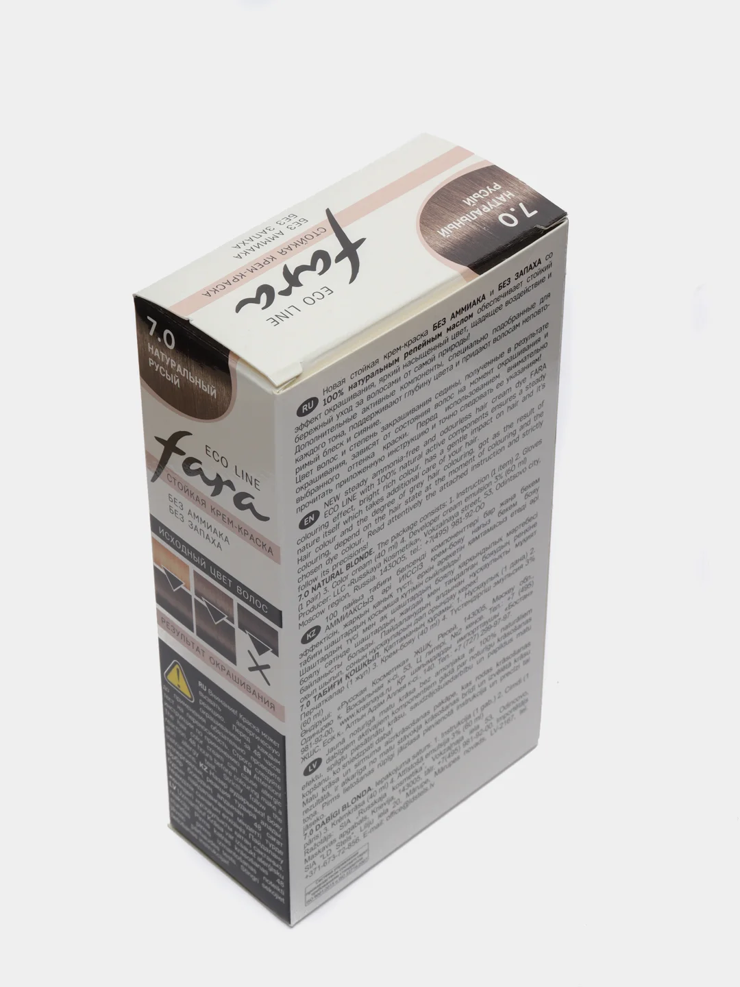Fara Eco Line краска для волос тон 7.0, натуральный русый