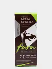 Крем-краска для бровей и ресниц FARA, тон 2.0 темно-коричневый, 30мл