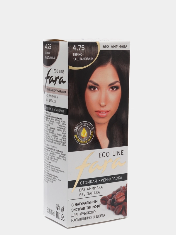FARA Eco Line краска для волос тон 4.75, темно-каштановый