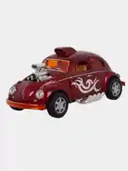 Вишнёвый машинка металлическая Kinsmart Volkswagen Beetle Custom Dragracer KT5405D, 1:32
