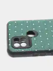 Зеленый чехол Realme C21 Реалми С21 силиконовый под кожу со стразами