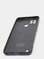 Черный чехол Realme C21 Реалми С21 силиконовый под кожу со стразами