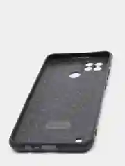 Небесно-голубой чехол Realme C21 Реалми С21 силиконовый под кожу со стразами