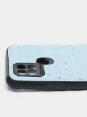 Небесно-голубой чехол Realme C21 Реалми С21 силиконовый под кожу со стразами