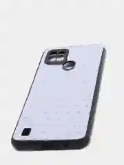 Лавандовый чехол Realme C21 Реалми С21 силиконовый под кожу со стразами