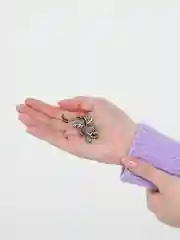 Серебряный брошь Ящерица