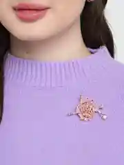 Розовый брошь "Балерина"