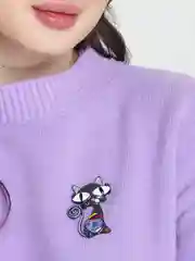 Серый брошь "Кошка"