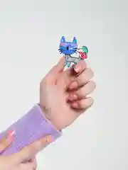 Лазурный брошь "Кошка"