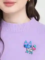 Лазурный брошь "Кошка"