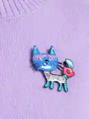 Лазурный брошь "Кошка"