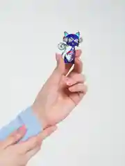 Синий брошь "Кошка"