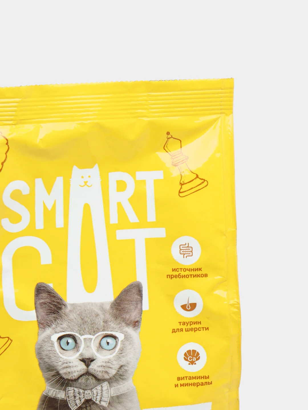 Полнорационный сбалансированный корм для котят с цыпленком Smart Cat, 400 гр