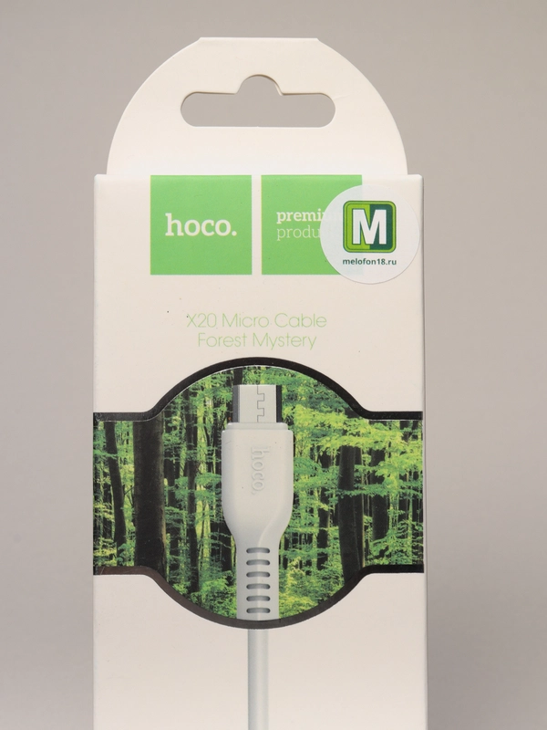 USB-кабель microUSB, 2.4A, 3 м, Hoco X20, белый