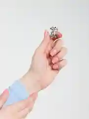 Серый металлик брошь "Тигренок" детская
