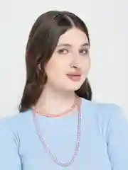 Розовый бусы из чешского стекла