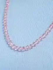 Розовый бусы из чешского стекла
