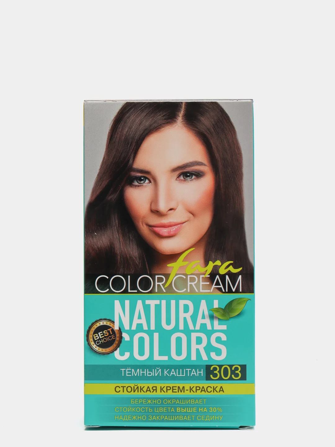 Fara Natural Colors стойкая крем-краска для волос, 303 Темный каштан