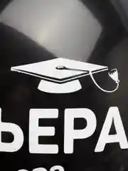 Угольный воздушные шарики "Выпускник", прикольные