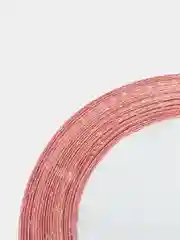 Коралловый меланж лента атласная 6 мм