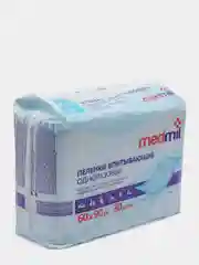 Пеленки впитывающие, одноразовые Medmil, 60 х 90, 30 штук