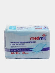Пеленки впитывающие, одноразовые Medmil, 60 х 90, 30 штук