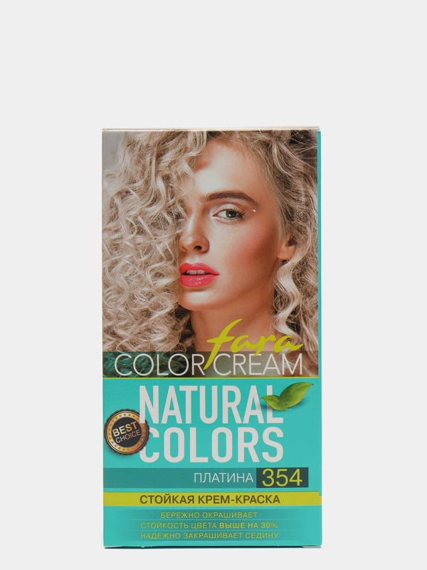 Стойкая крем-краска для волос Fara Natural Colors, 354 Платина