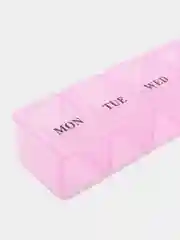 Тёмно-розовый таблетница на 7 отделений (недельный органайзер для таблеток)